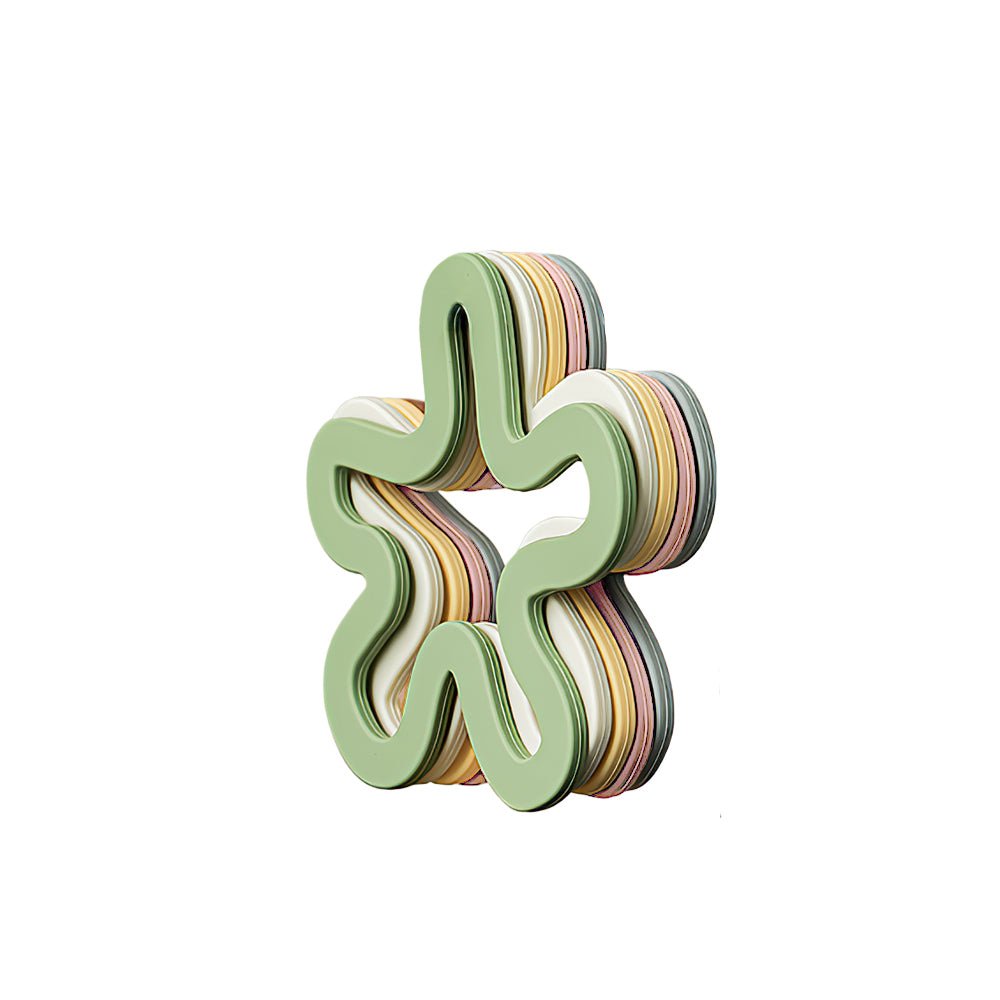 花朵矽膠隔熱墊｜耐高溫防滑・多色組合點亮餐桌