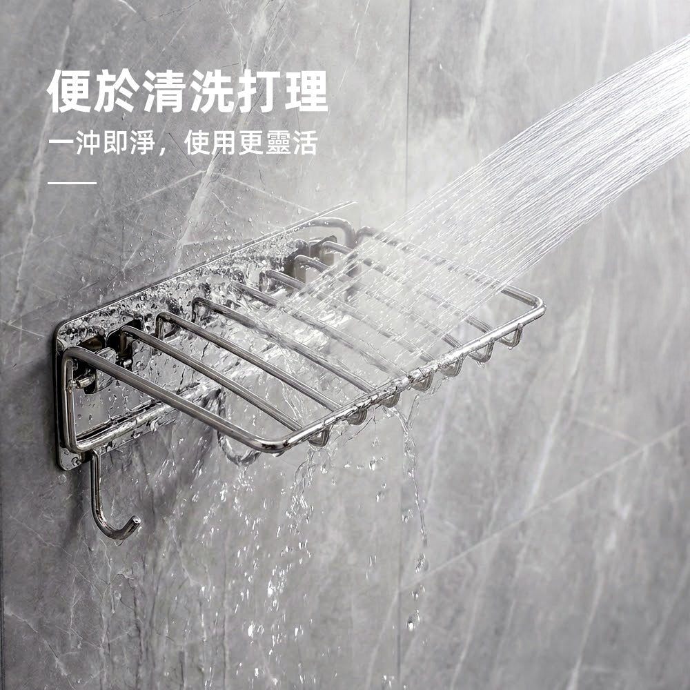 不鏽鋼掛勾肥皂架｜浴室小物也能乾爽有序