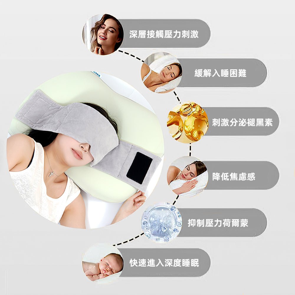 安眠遮光重力眼罩｜柔軟貼合、讓夜晚更安靜沉靜
