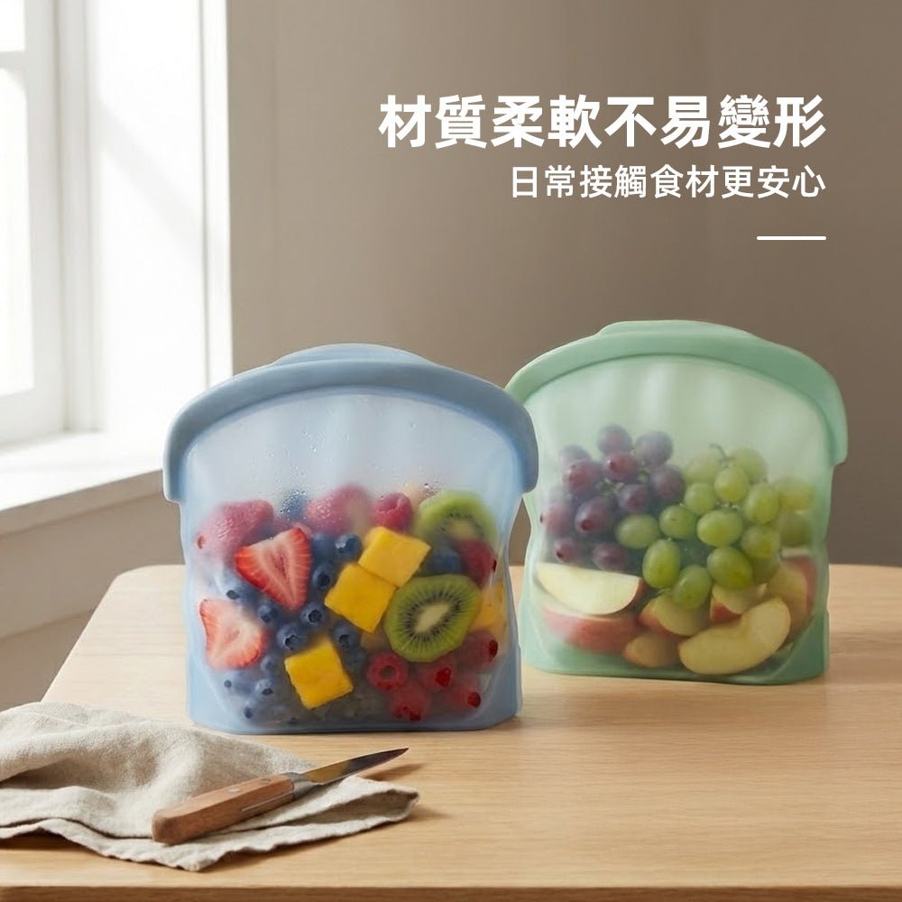 可立式矽膠保鮮袋3500ml｜SGS檢驗認證｜冰箱分裝一次到位的安心容量