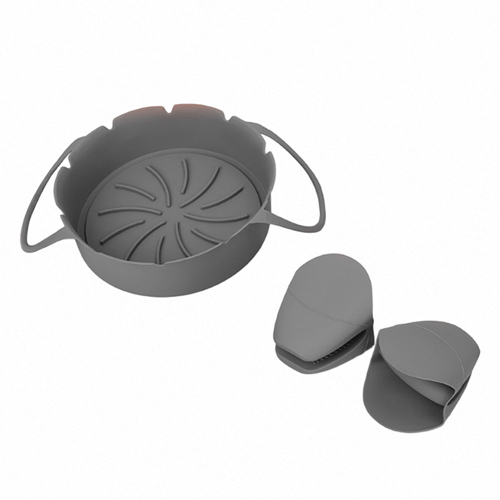 耐熱氣炸鍋矽膠烤盤｜SGS檢驗認證｜讓氣炸料理更好翻、更好洗