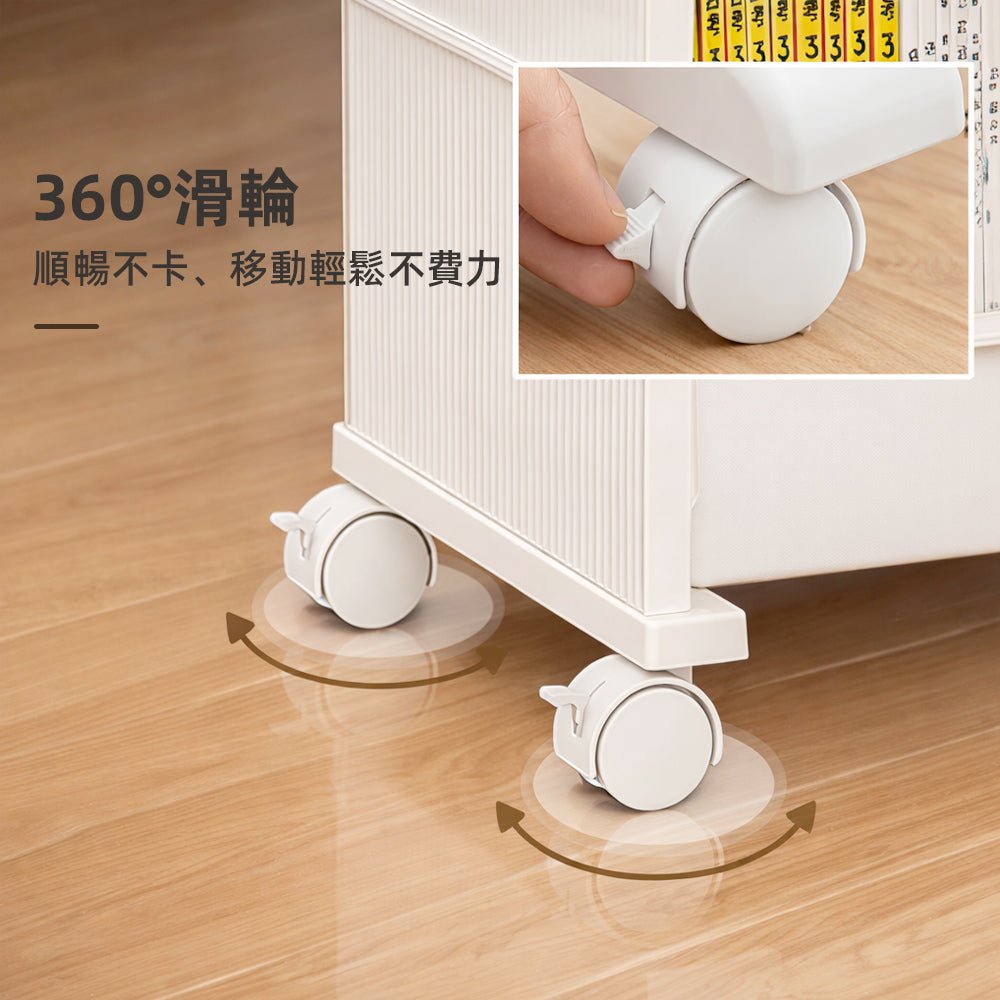 雙層帶輪收納箱｜書本玩具分類好找・移動收納更輕鬆