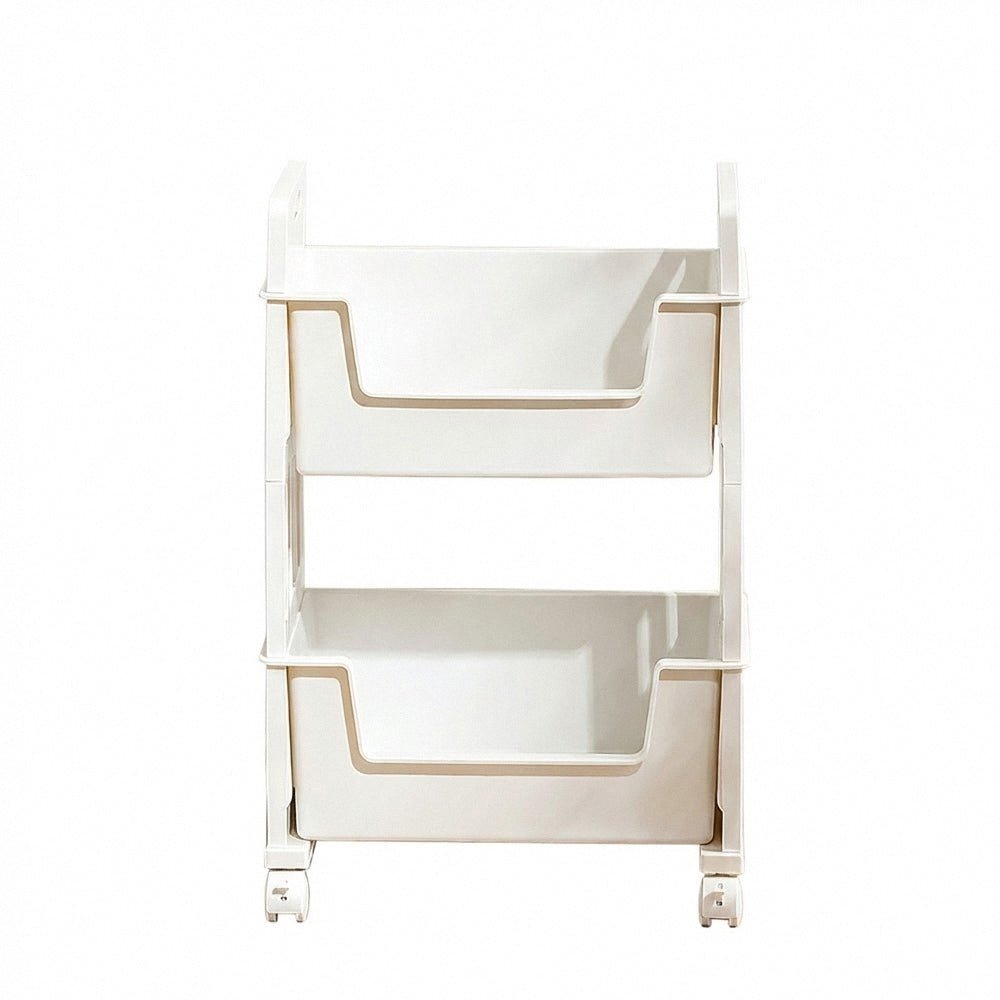 雙層帶輪收納箱｜書本玩具分類好找・移動收納更輕鬆