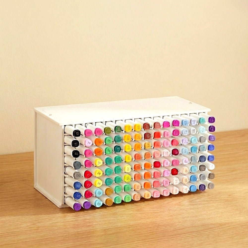 馬克筆筆架 120 孔｜大量收納挑色超直覺