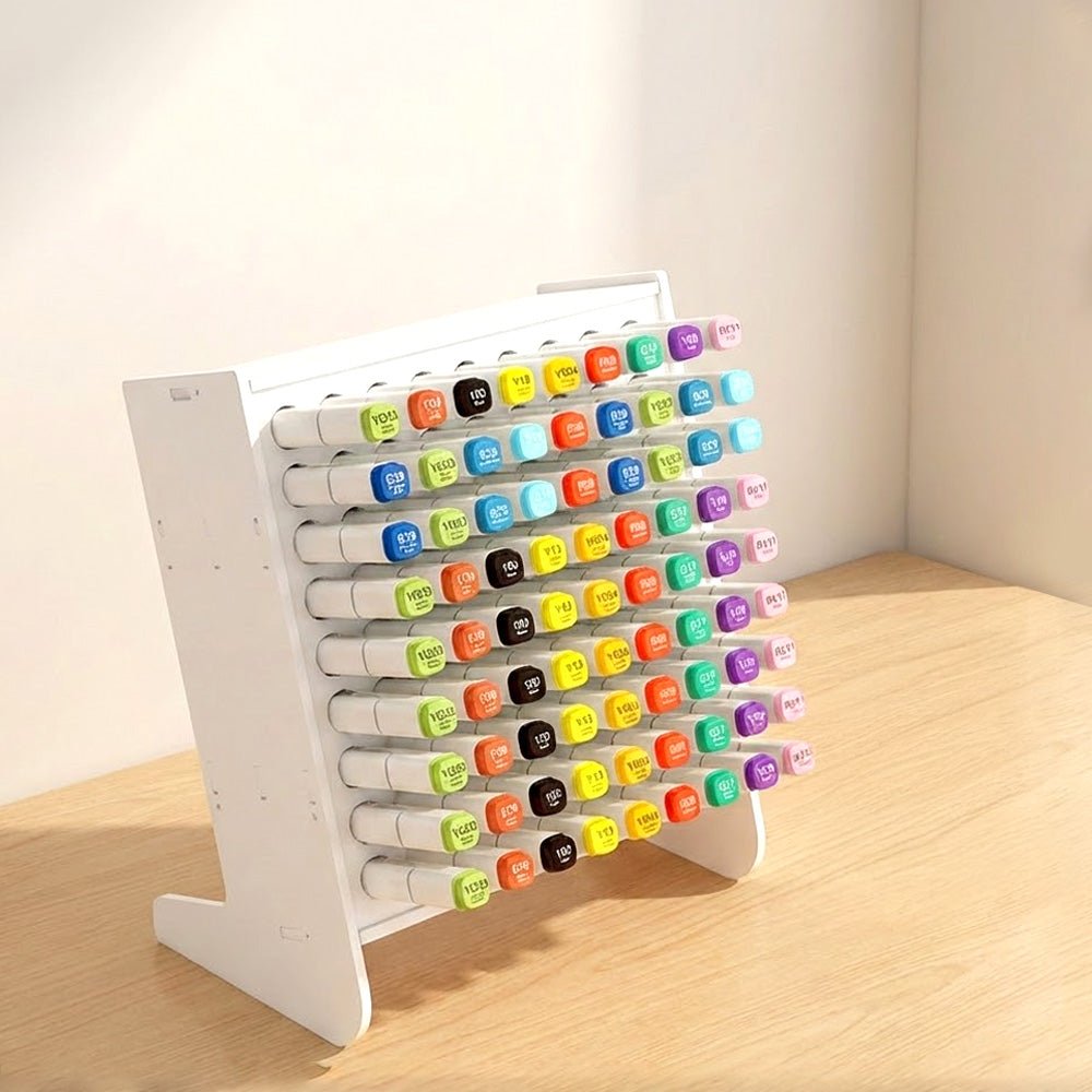 斜插式筆筒 81 孔｜挑色順手不翻找