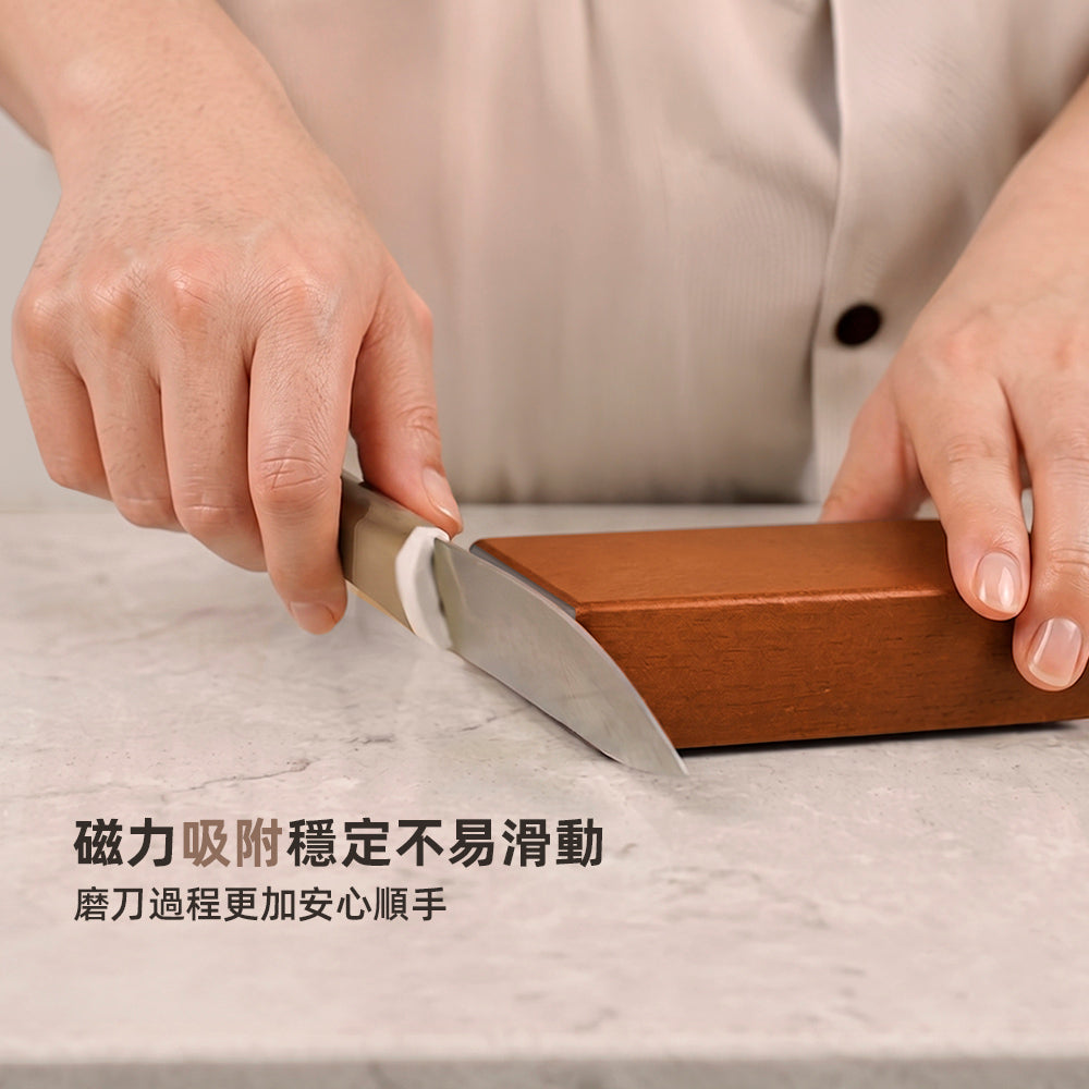 木質滾筒磨刀器｜滾一滾就好磨，新手也不怕角度抓不準