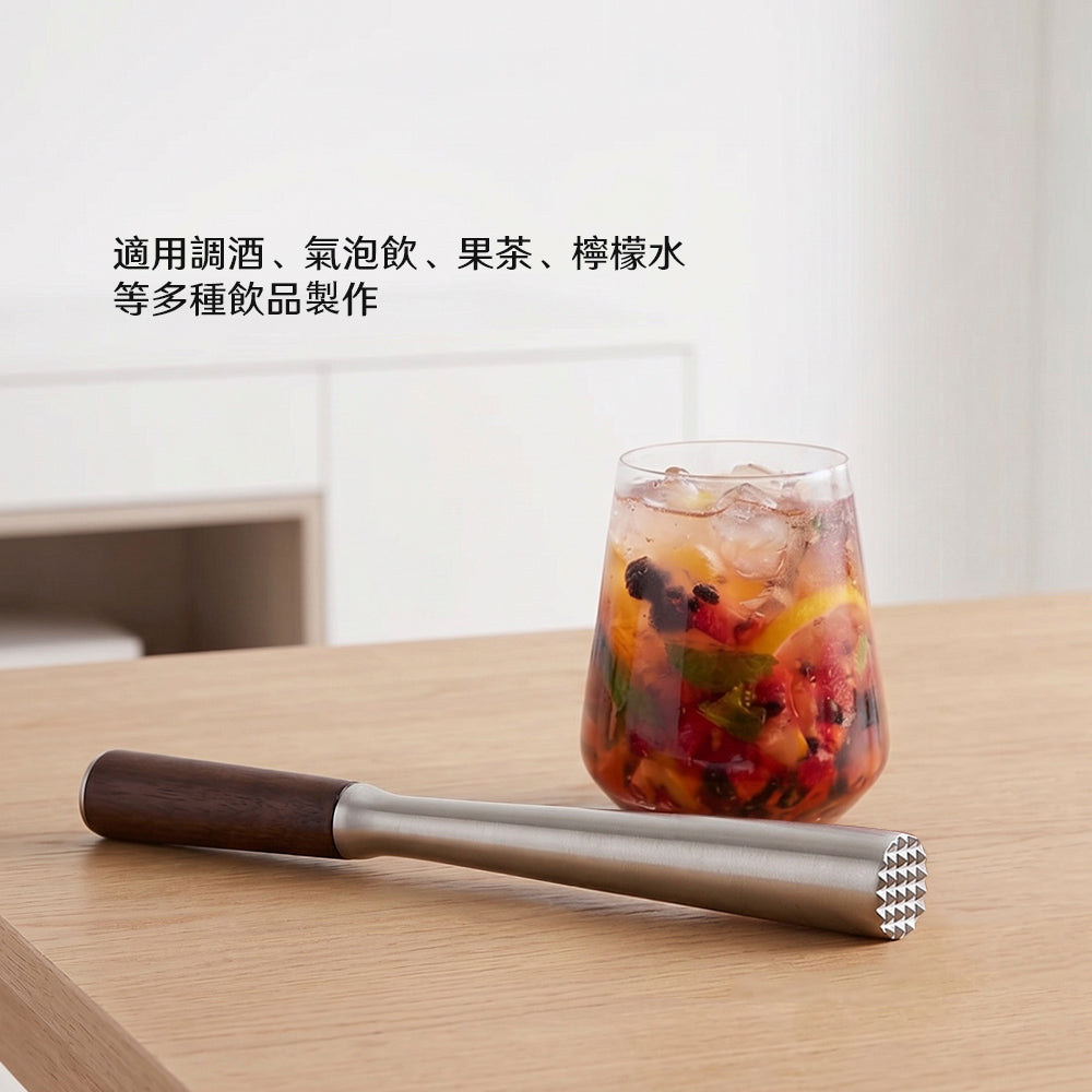 木柄不鏽鋼搗碎棒｜在家調飲搗冰搗蒜一支到位