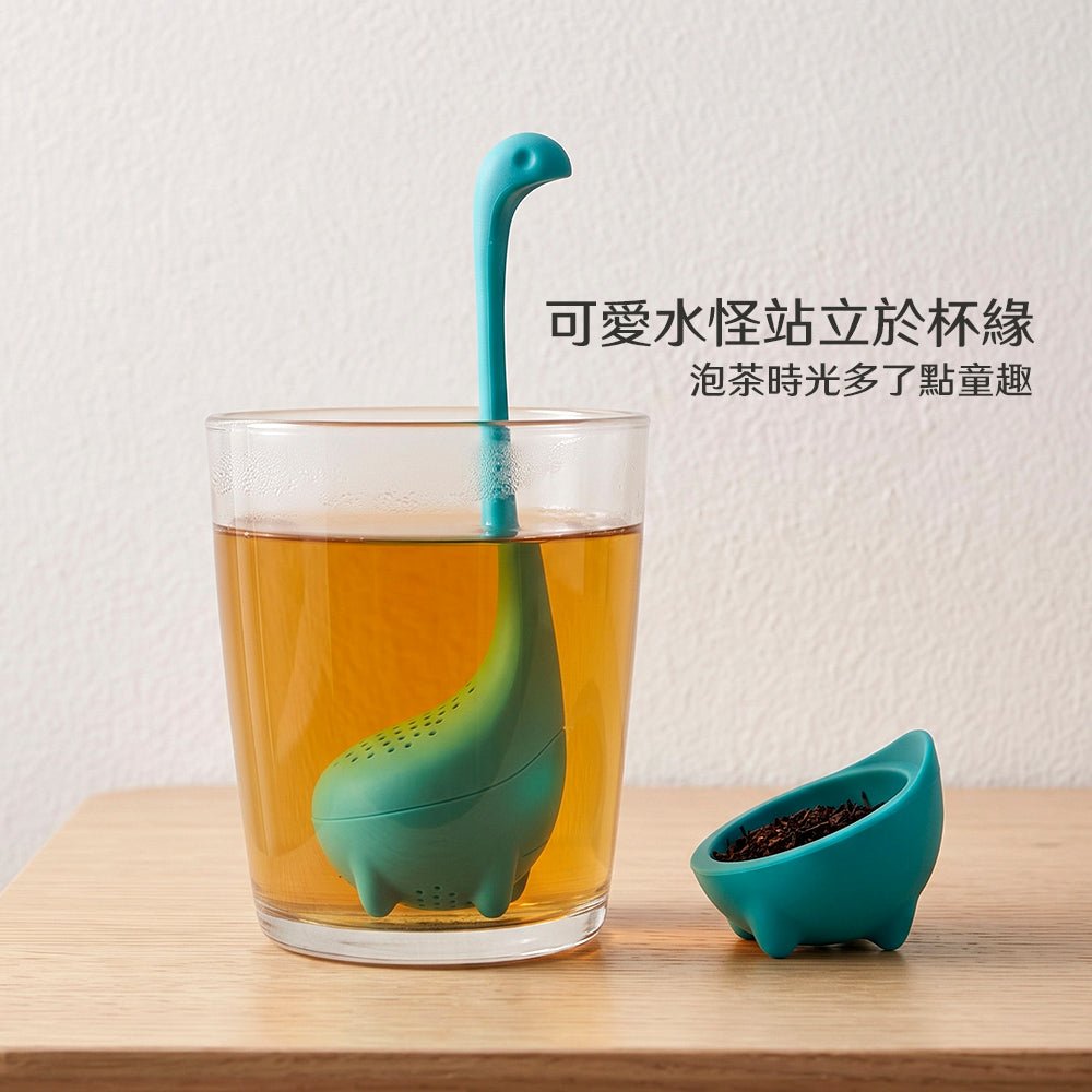 水怪造型矽膠茶漏｜探頭站杯緣・泡茶時光多份療癒感