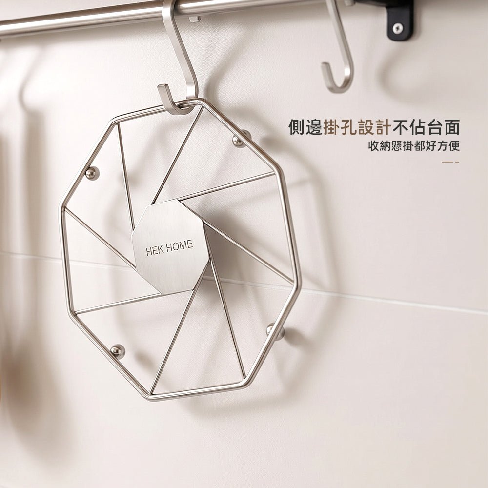 304不鏽鋼鏤空隔熱墊｜熱鍋直接放・餐桌多了幾何質感