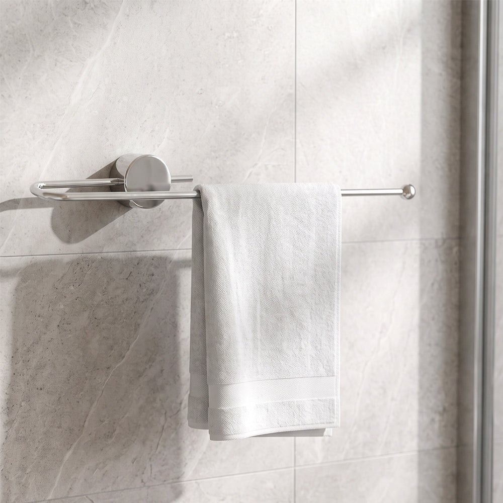 304不鏽鋼毛巾架｜免打孔安裝・浴室也能有鏡面質感