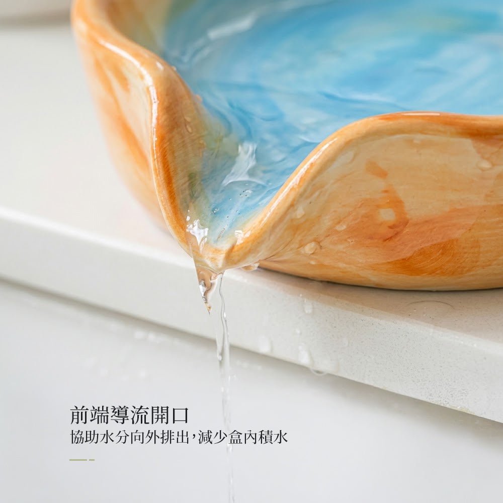 田園小屋陶瓷皂盒｜浴室一角變身療癒小風景・導流不積水
