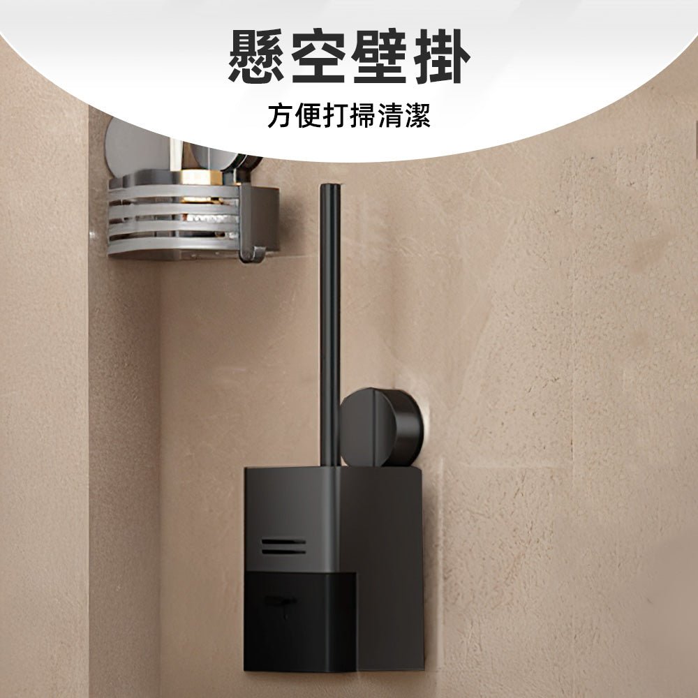 免鑽孔吸盤馬桶刷架｜懸空設計不佔地，保持浴室乾淨無痕 ｜上手家居  