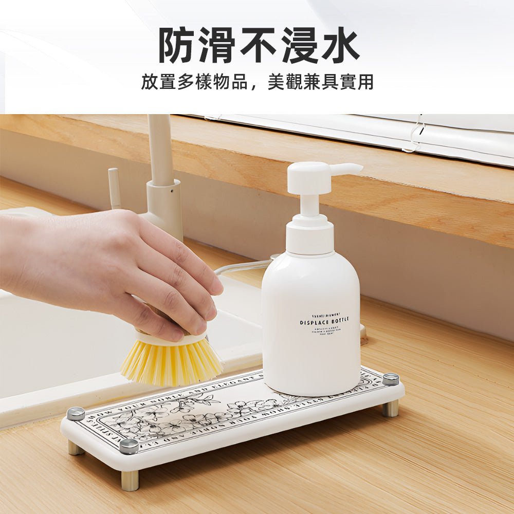 硅藻土洗漱墊｜快速吸水．保持檯面乾爽整潔