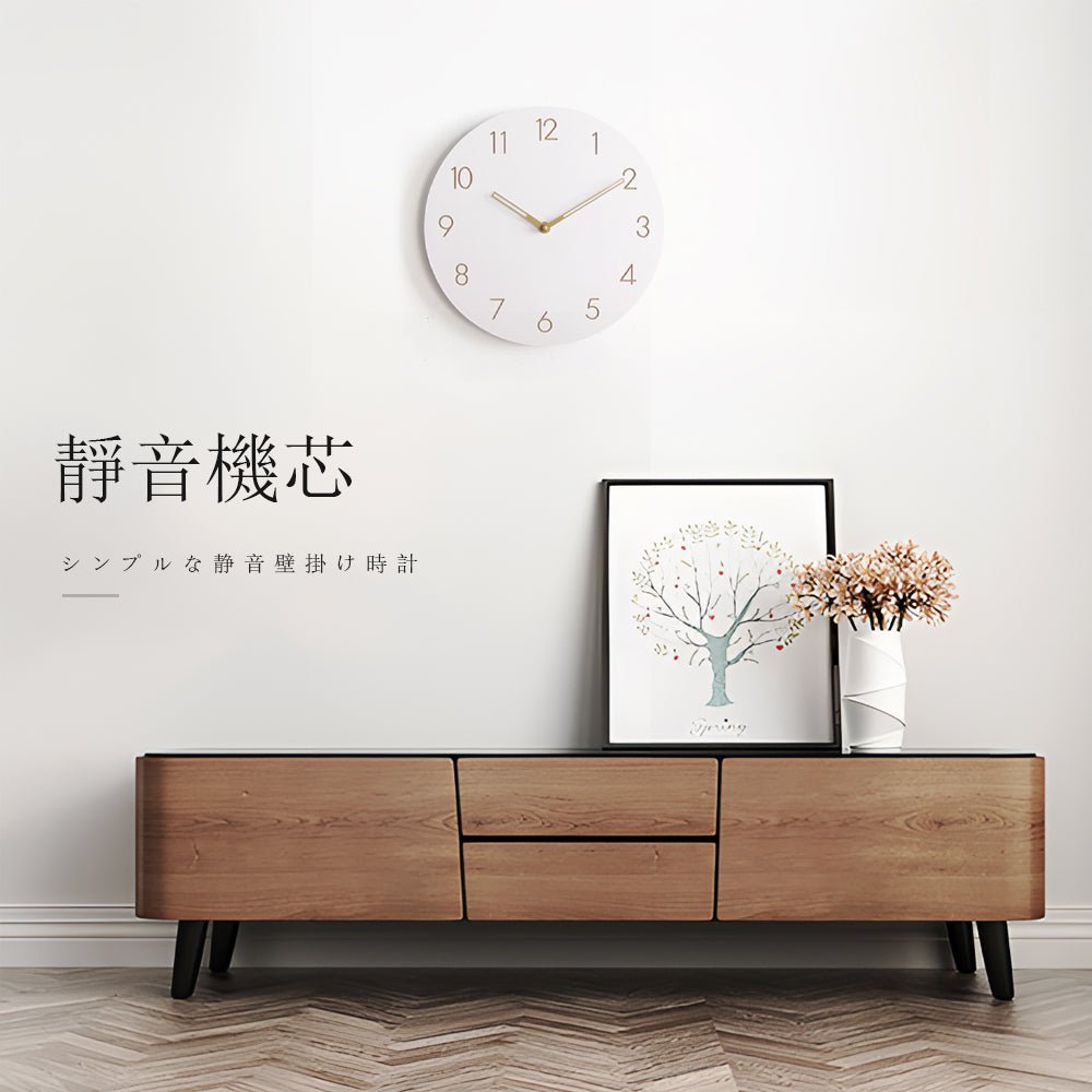 靜音掛鐘｜無聲運行．立體刻度清晰易讀