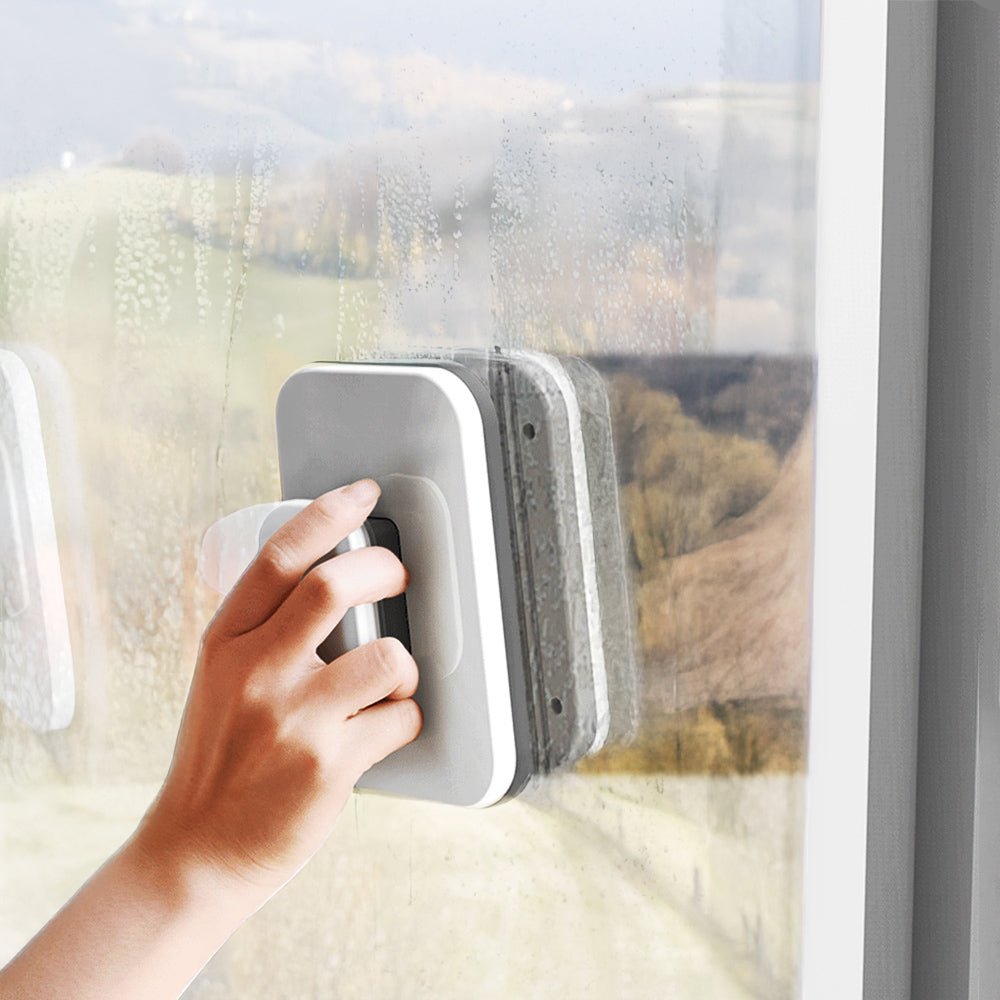 雙面磁吸擦窗器｜不必探出窗外．玻璃兩面都乾淨