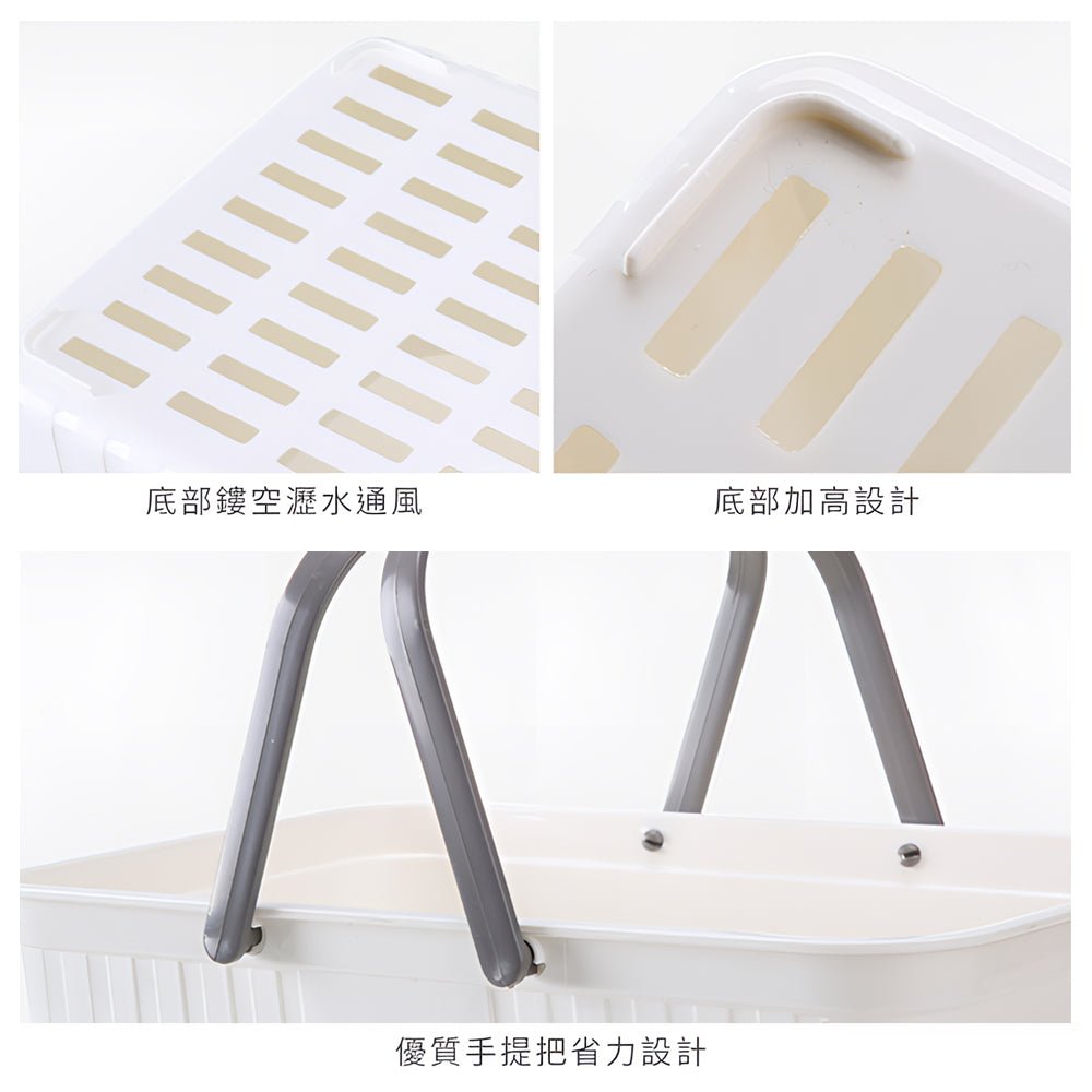 手提瀝水沐浴收納籃｜浴室亂象救星．提著走的乾爽空間