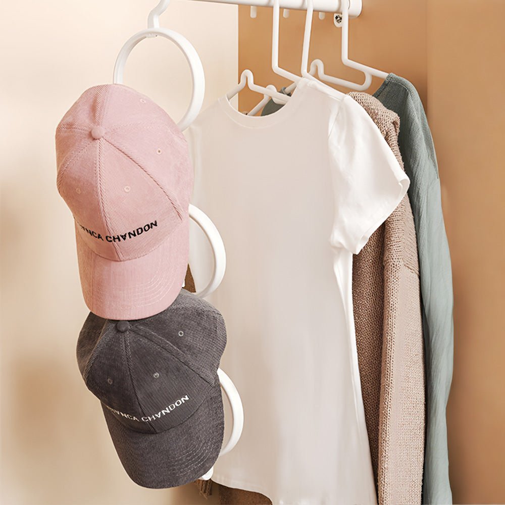 可疊加圓環帽架｜告別凌亂帽子堆，垂直收納更省空間