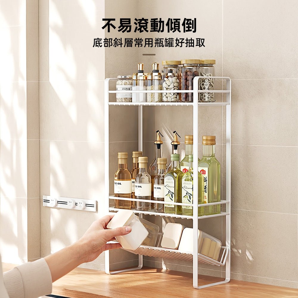 三層夾縫置物架｜窄空間大利用・浴室收納好幫手