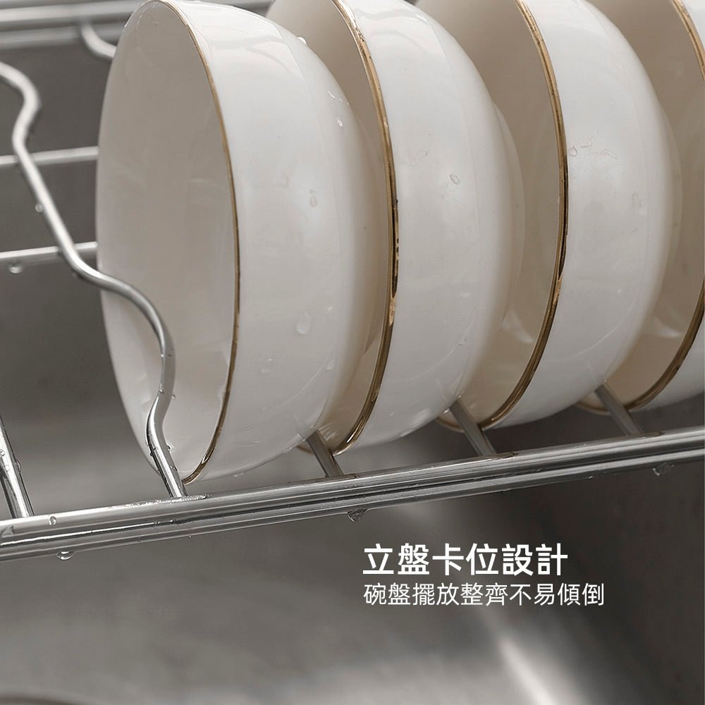伸縮不鏽鋼水槽瀝水架｜水滴直落水槽・廚房檯面常保乾燥