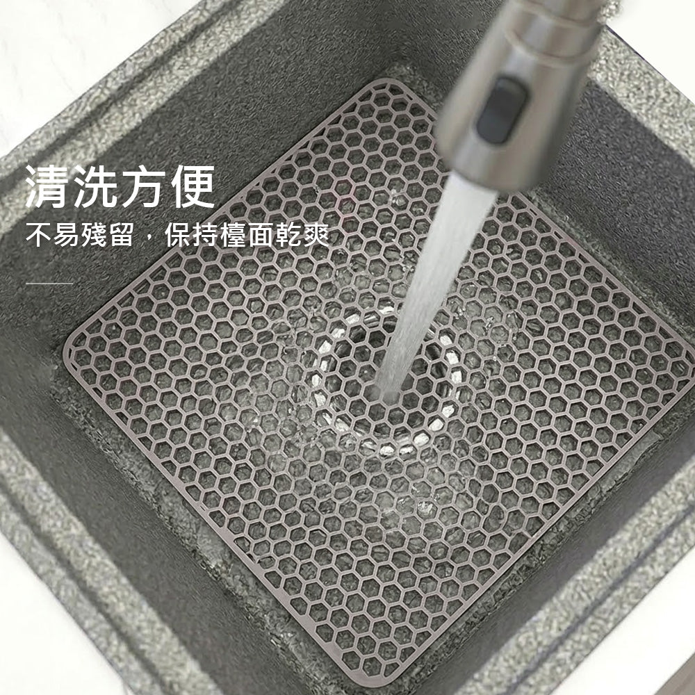 矽膠瀝水墊｜廚房檯面防滑救星・碗盤餐具安心放