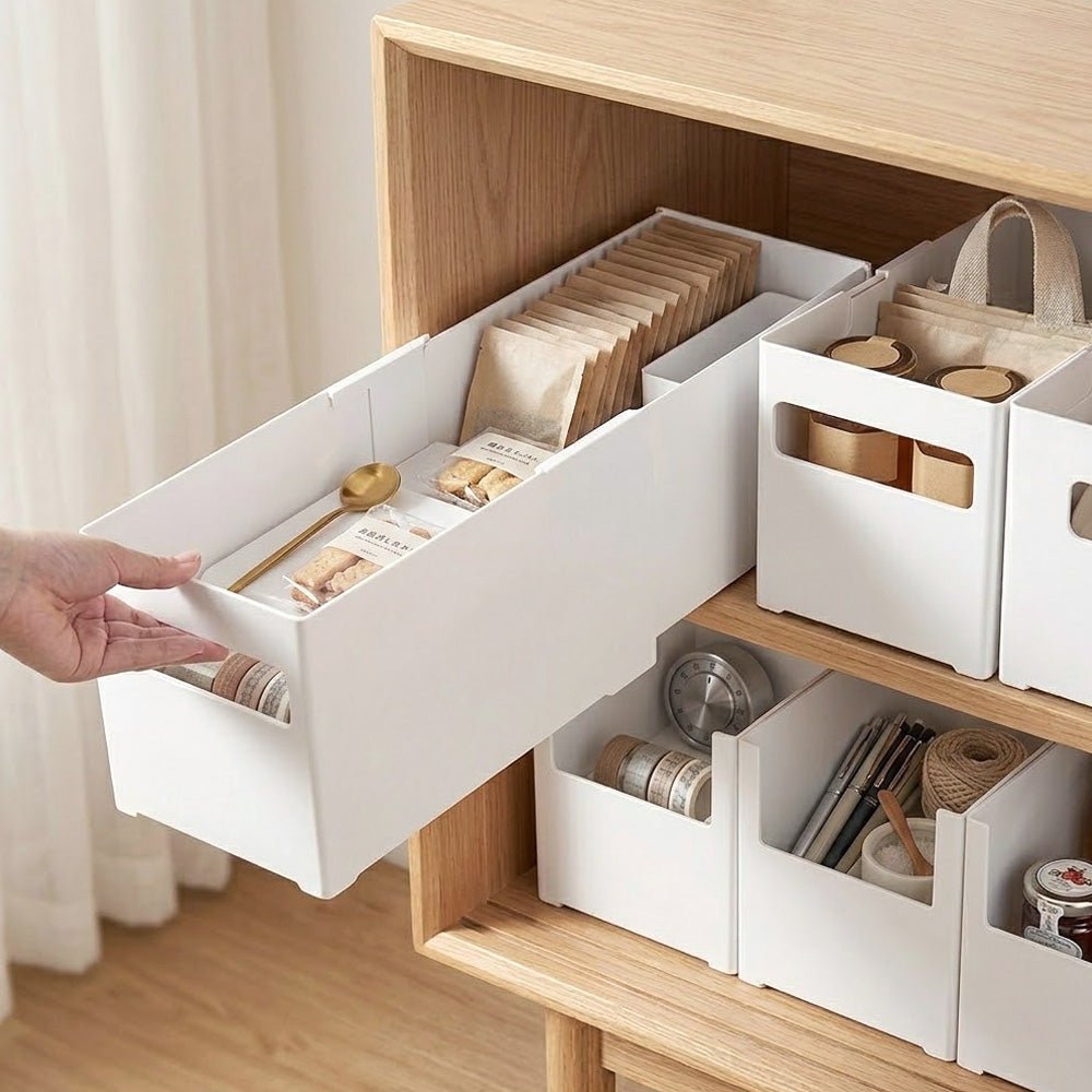 伸縮收納盒四入組｜抽屜空間靈活變・整齊收納輕鬆拿取