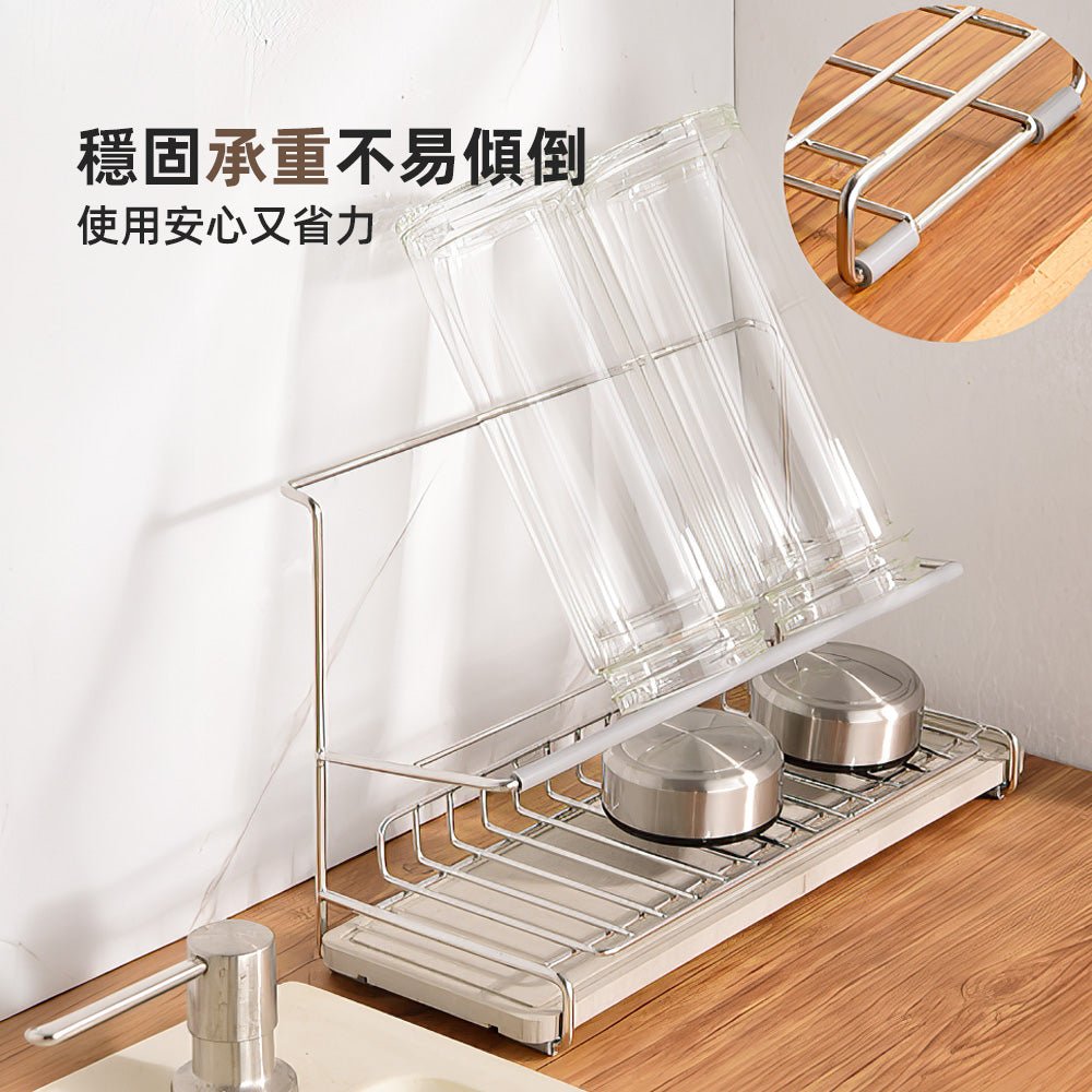 質感瀝水杯架｜簡約收納，告別檯面濕漉漉