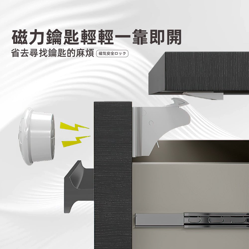 磁吸兒童安全鎖｜守護寶貝安全・避免誤開夾手