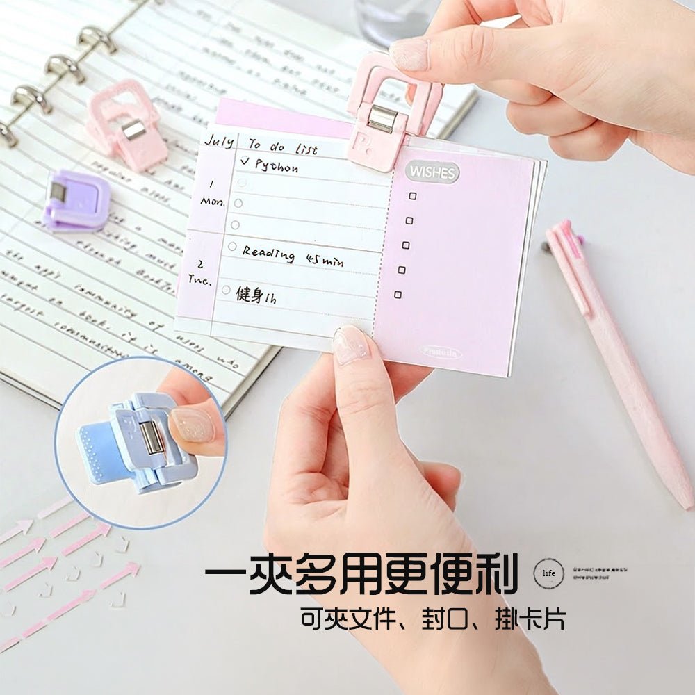 馬卡龍色長尾夾｜文件收納好心情・桌面清新有質感
