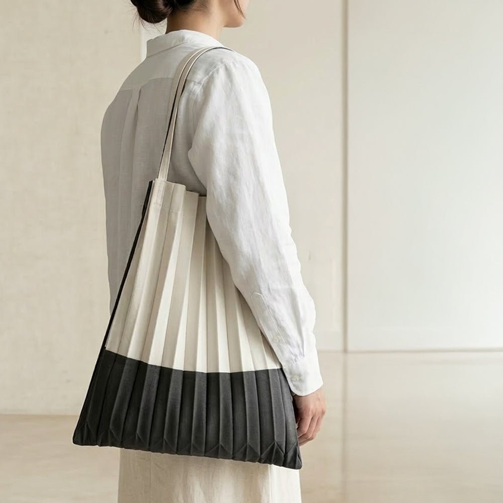 拼接色樹幹包｜文藝復古風・大容量收納・怎麼穿搭都好看