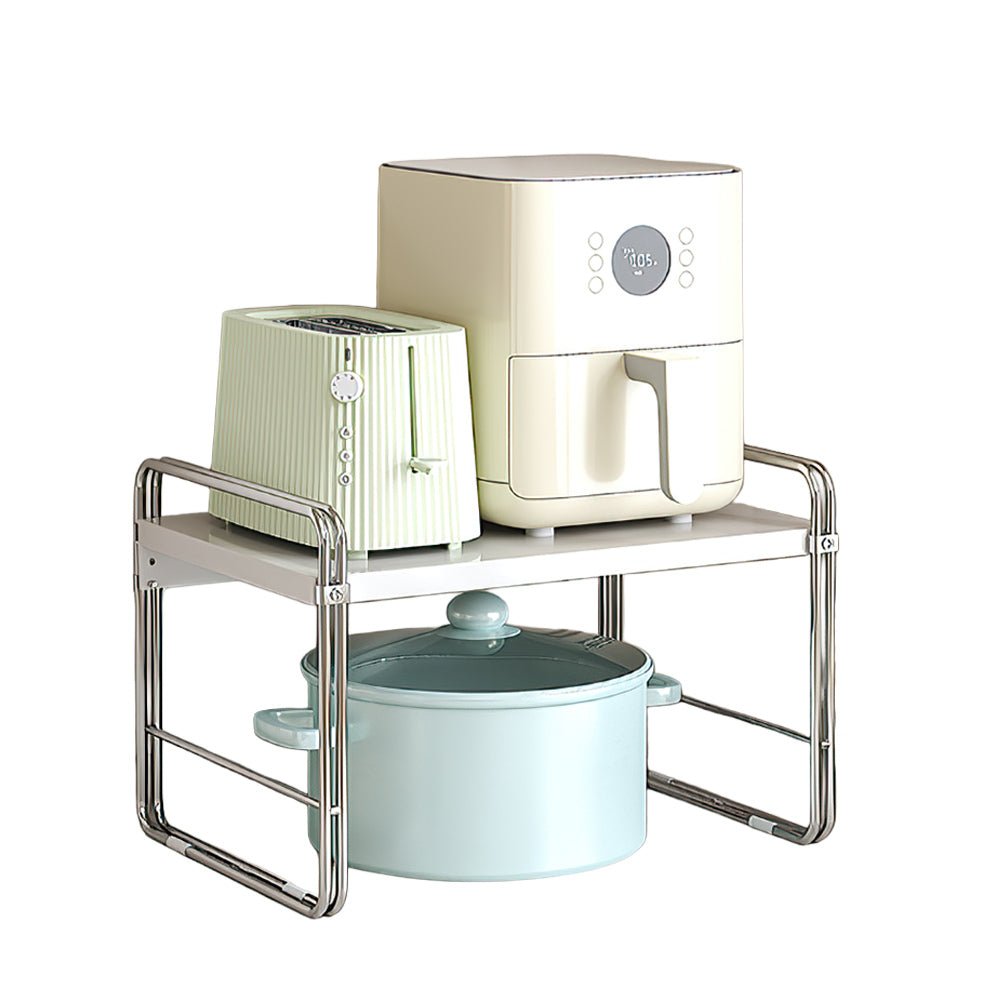 伸縮廚房分層置物架｜還給流理臺清爽，電器鍋具終於有家