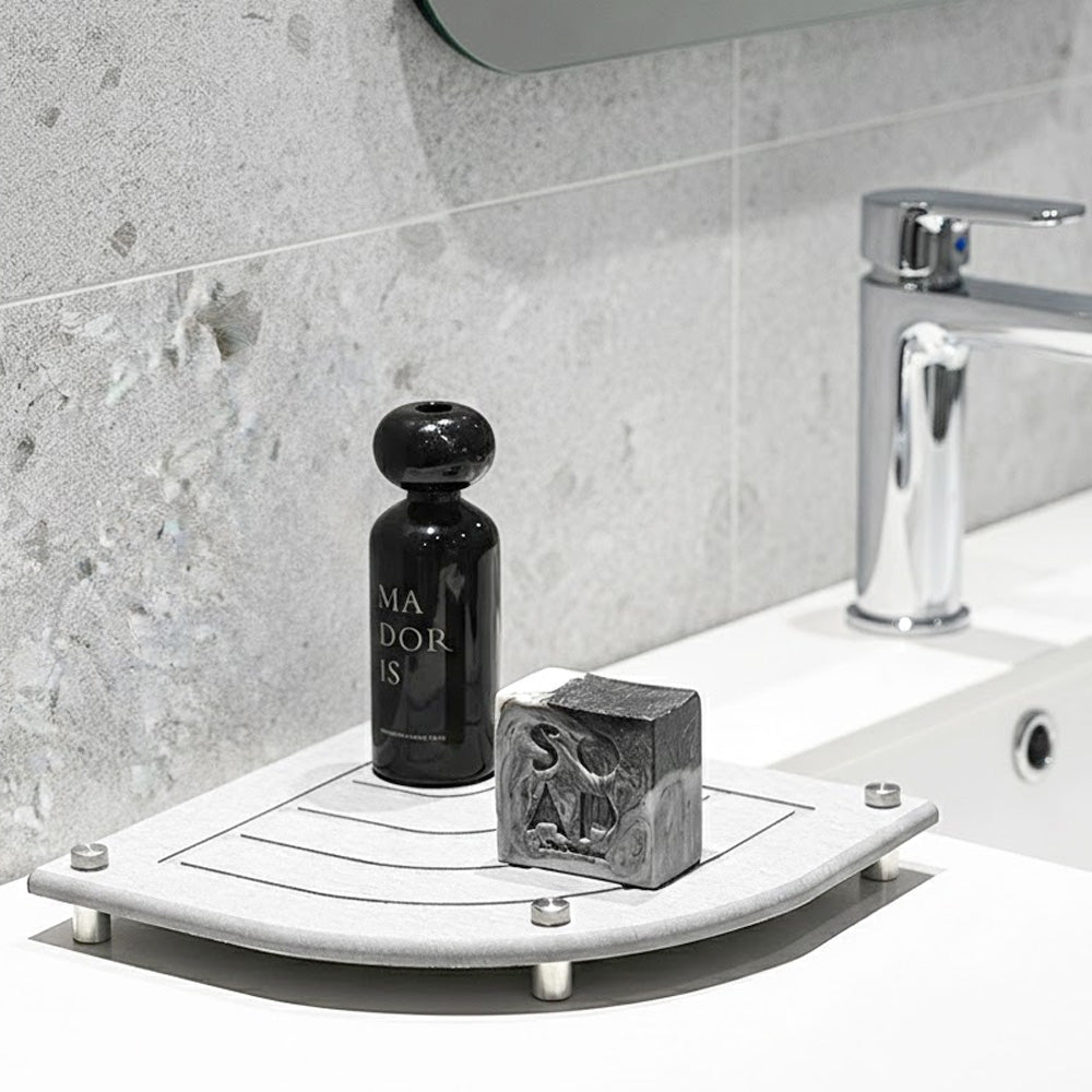 硅藻土吸水轉角墊｜告別檯面濕漉・角落收納好幫手