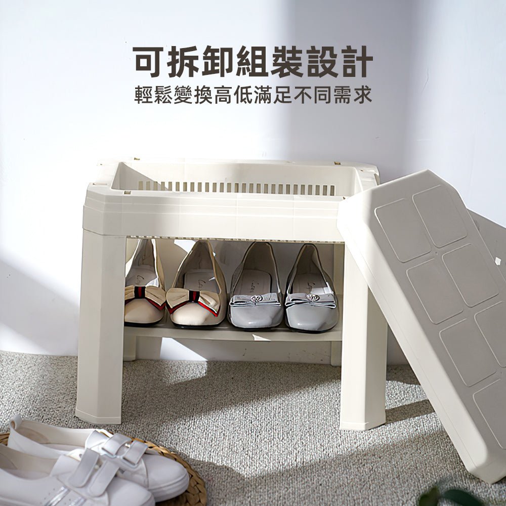 坐感收納穿鞋椅｜告別彎腰換鞋・玄關整潔好幫手