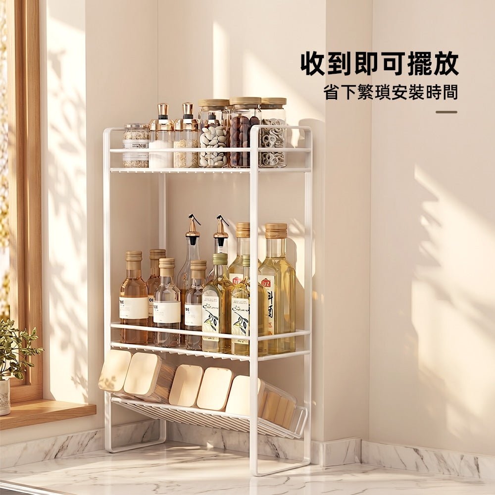 三層夾縫置物架｜窄空間大利用・浴室收納好幫手